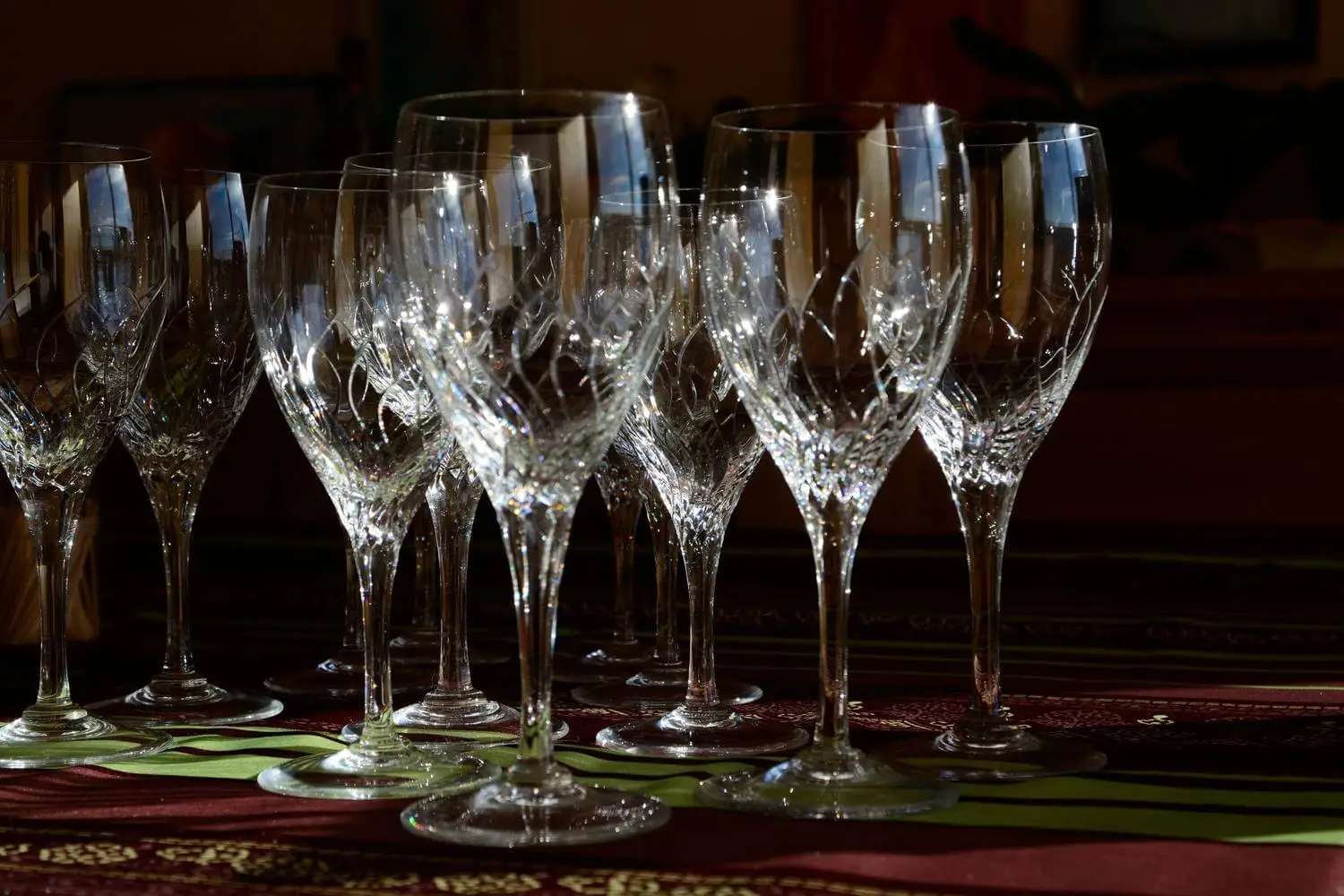 Picture of crystal glasses