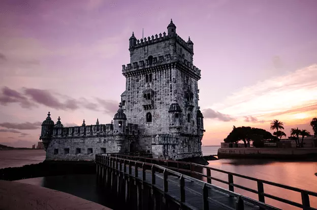 Tower by the beach in Lisbon