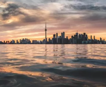 sunset in Toronto