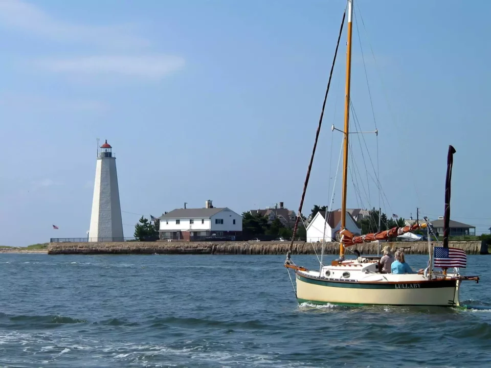 lighthouse and a boat