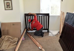 disassembling furniture