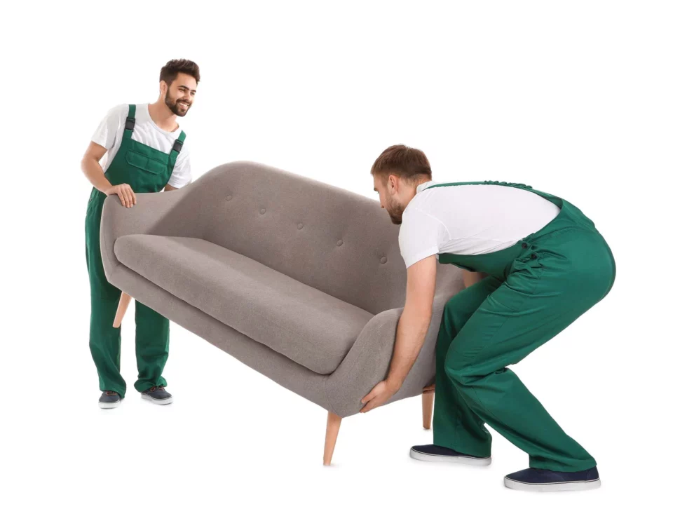 Movers carrying large furniture   